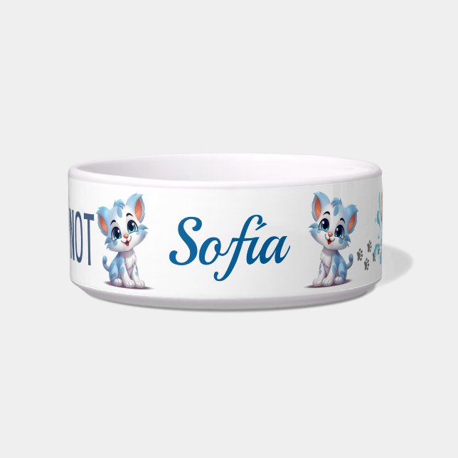 Tigela RINK ou Não Peixe de Rato de Gato Personalizado (Frente)