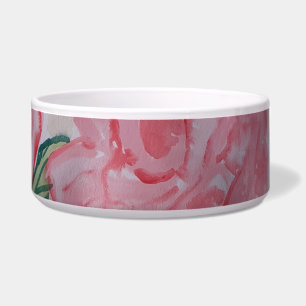 Tigela Rosa de Verão Pet Bowl cerâmico