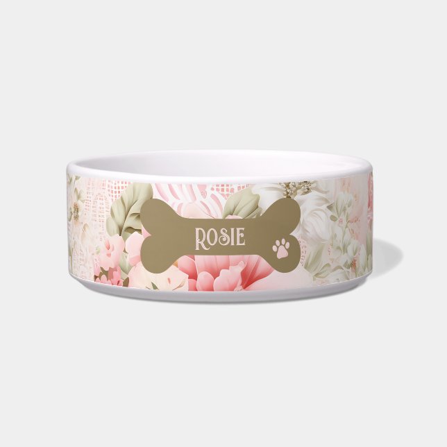 Tigela Rosa Floral Corado (Frente)