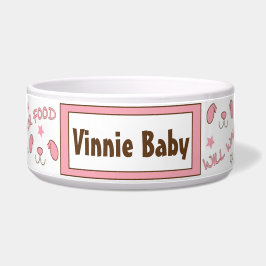 Tigela Rosa Grande para Cachorro "Vou Jogar por Co
