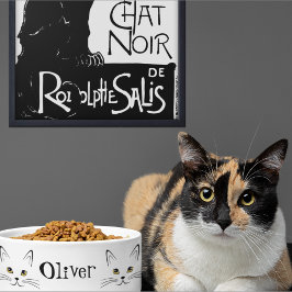 Tigela Rosto de Gato Nome Personalizado