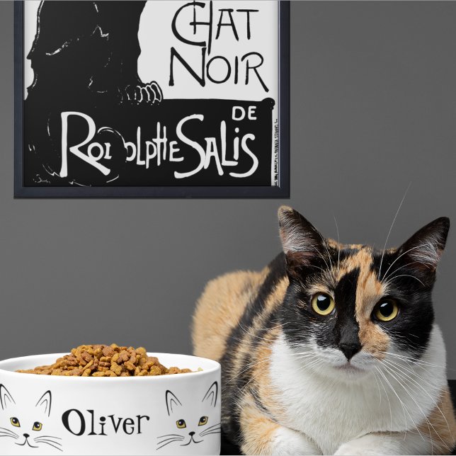 Tigela Rosto de Gato Nome Personalizado  (Criador carregado)