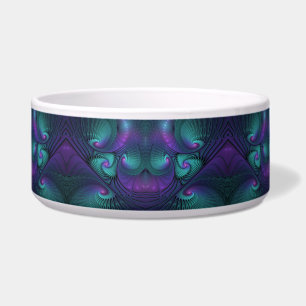 Tigela Roxo encontra Arte Fractal Turquesa abstrato