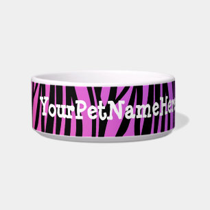 Tigela Roxo selvagem personalizado do impressão da zebra