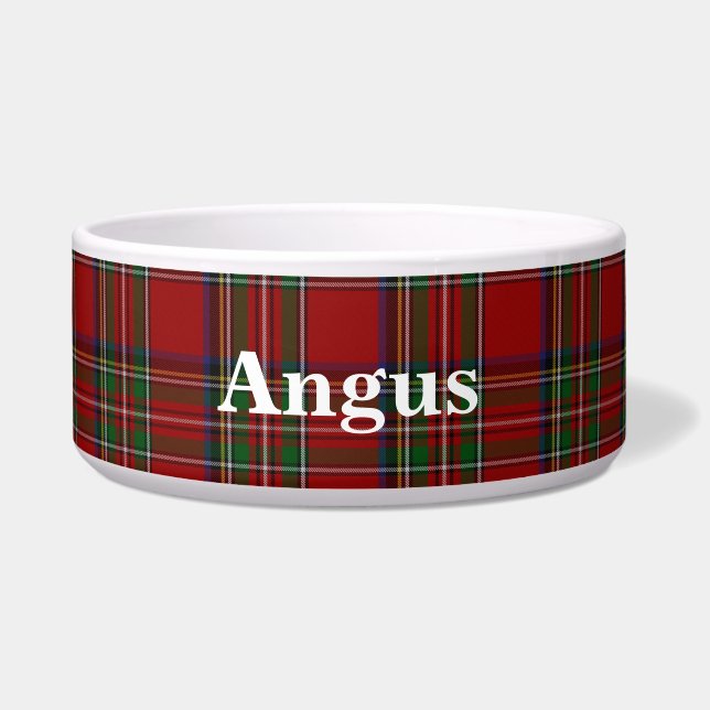 Tigela Royal Stewart Custom Tartan Xadrez Pet Bowl (Frente)