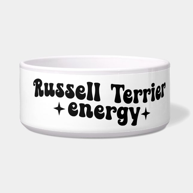 Tigela Russell Terrier Energy Cerâmica Dog Bowl (Esquerda)