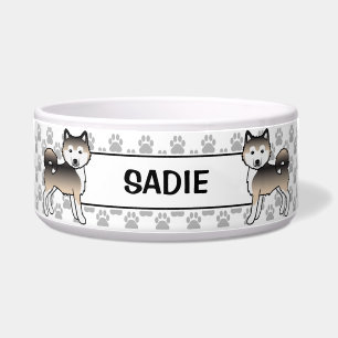 Tigela Sable Alaskan Malamute Cartoon Dogs & Pet Name