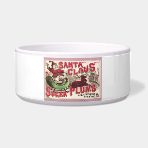 Tigela Santa Claus Sugar Plum Candy de Natal