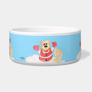 Tigela Santa Dog diz Não Coma a Neve Amarela! Pet