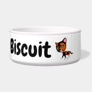Tigela Sassy Calico Cat Cerâmica Pet Bowl