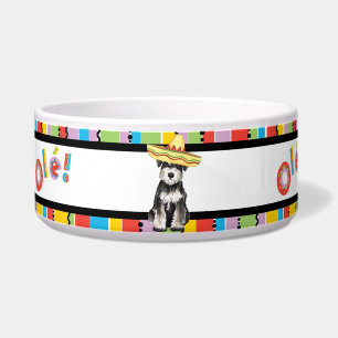 Tigela Schnauzer diminuto da festa