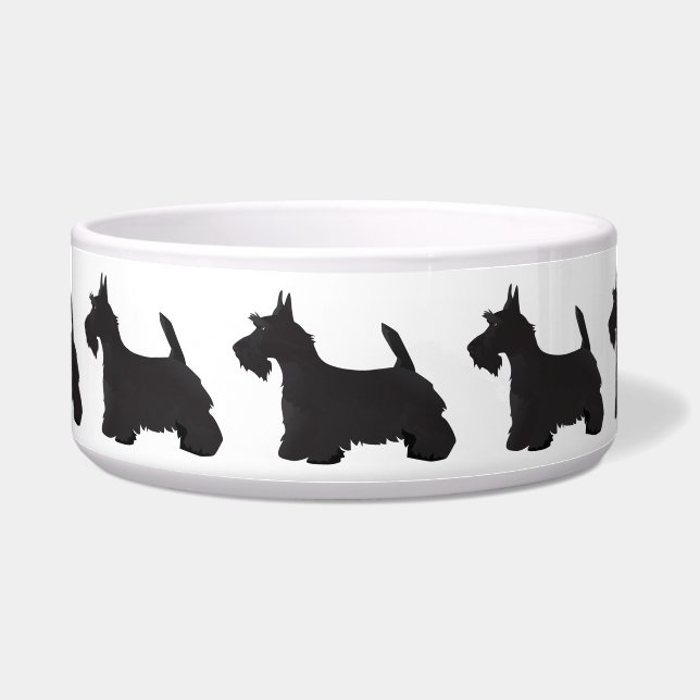 Tigela Scottie Scottish Terrier Basic Breed SIlhouette (Frente)