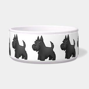 Tigela Scottish Terrier dos desenhos animados