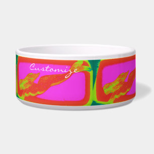 Tigela sereias vermelhas mergulhadas