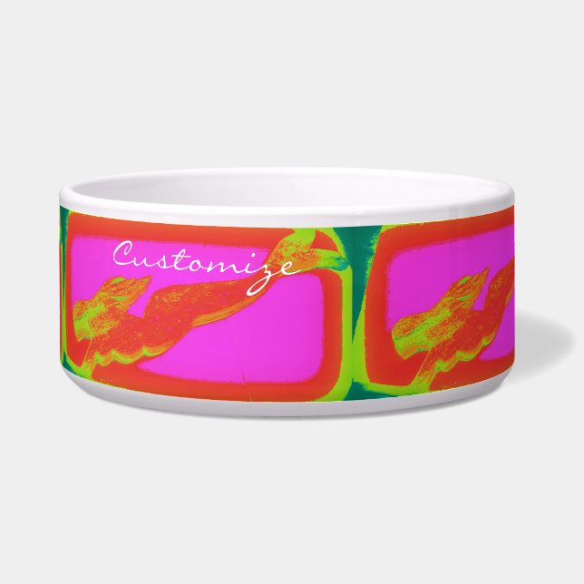 Tigela sereias vermelhas mergulhadas (Frente)