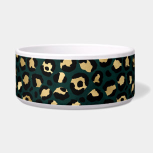 Tigela Série Teal e Gold Leopard Design 1