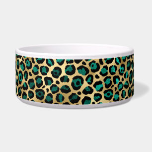Tigela Série Teal e Gold Leopard Design 14 