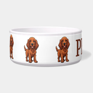 Tigela Setter Irlandês Fofo Personalizar