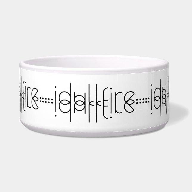 Tigela Seu nome como Alienígena Glifos - Branco exclusivo (Frente)