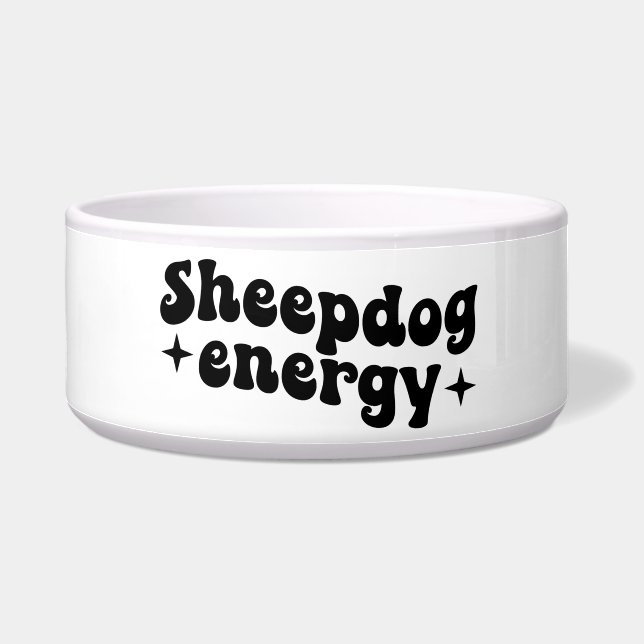 Tigela Sheepdog Energy Cerâmica Dog Bowl (Esquerda)