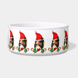 Tigela Sheltie Christmas Feliz Bowl