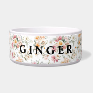 Tigela Sheltie Floral de Primavera   Shabby Chic   Person