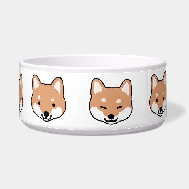Tigela Shiba Inu Cachorro Engraçado Faces Comida de Pet o (Direita)