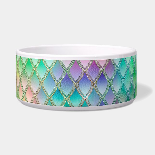Tigela Shimmering Pastel Rainbow & Glitter Dragon Scales (Esquerda)