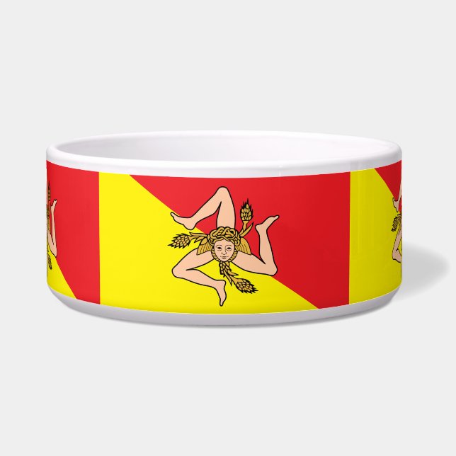 Tigela Sicily Flag Pet Bowl (Frente)