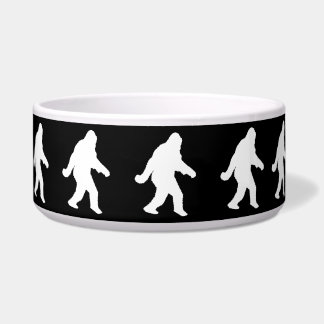 Tigela Silhueta De Asquatch Branco Para Fundo Escuro
