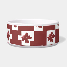 Tigela Silhueta de flores em padrão.