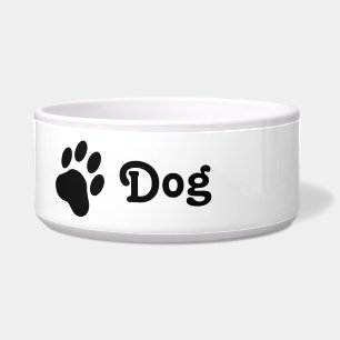 Tigela Silhueta Simples de Pata de Cachorro com Texto Cac