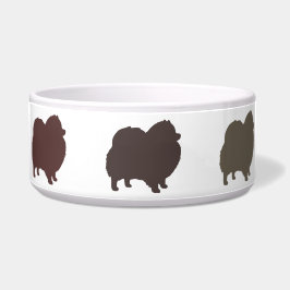 Tigela Silhuetas do cão de Pomeranian
