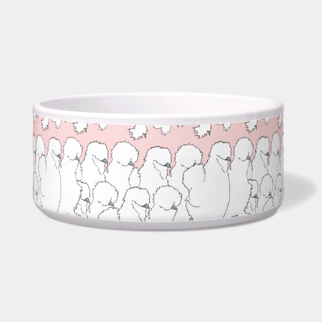 Tigela Silkie Chickens Pet Bowl (Frente)