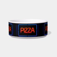 Símbolo azul e vermelho do neon PIZZA