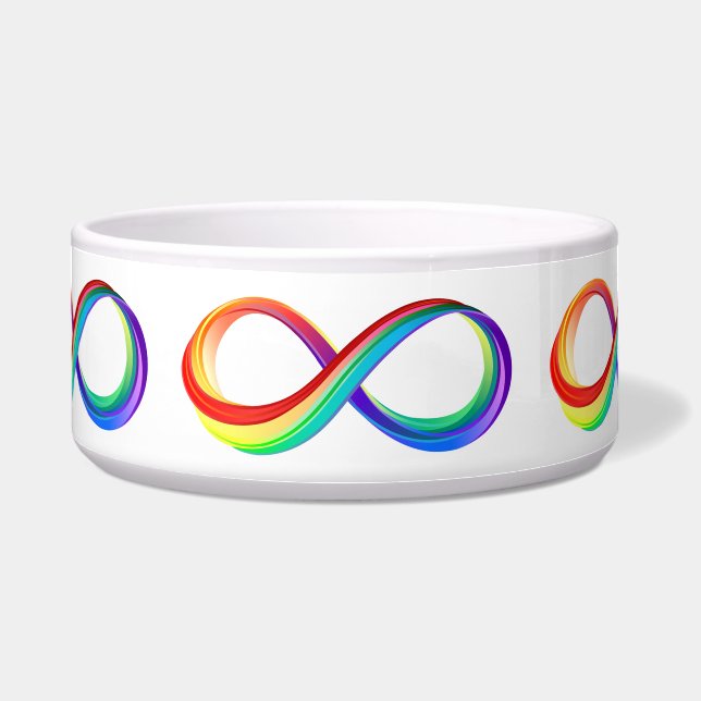 Tigela Símbolo de Infinidade Arco-Íris em Camadas (Frente)