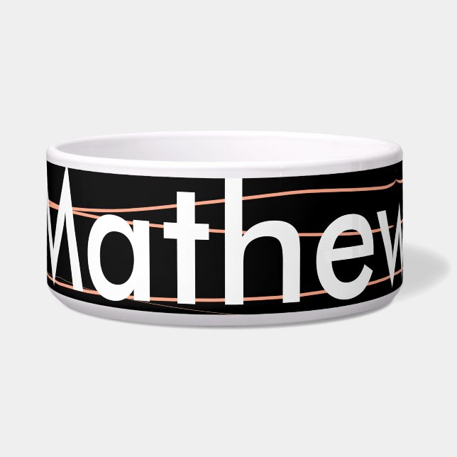 Tigela Simples monograma adicione seu nome com letra míni (Frente)