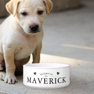 Tigela Simples Reservado para Cão Personalizado