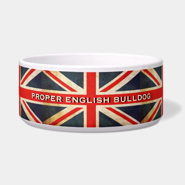Tigela Sindicato da União Inglês Bulldog Pet Bowl (Frente)