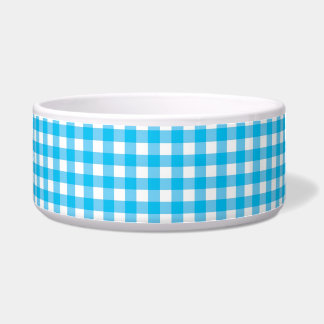Tigela Sky Blue e White Gingham