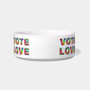 Tigela SlipperyJoe voto amor igualdade pelo pelo colorido