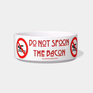 Tigela SlipperyJoe's Do Not Spoon Bacon Red Warman