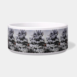 Tigela Snowy Tree Dog Bowl
