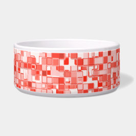 Tigela Sobreposição de pequenos quadrados, tons de vermel