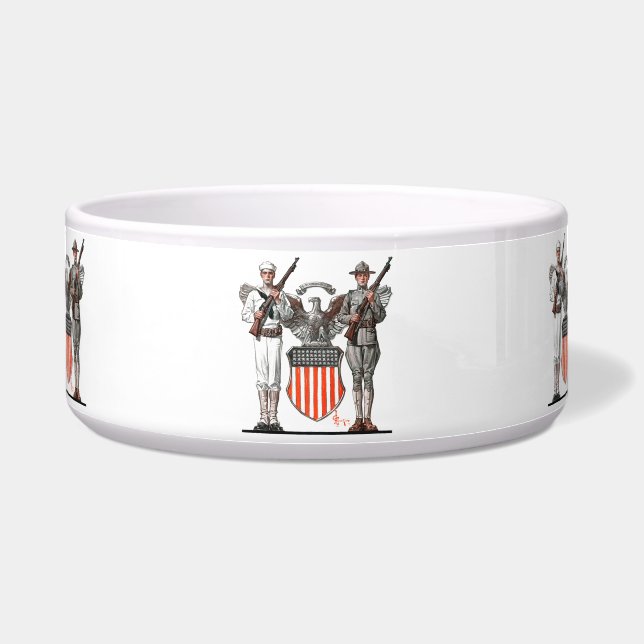 Tigela Soldado, marinheiro e protetor dos E.U. (Frente)