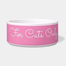 Somente para Gatos! Mensagem Divertida Branco Scri