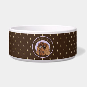 Tigela Spaniel de brinquedos em inglês