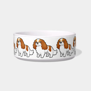 Tigela Spaniel de rei descuidado Charles dos desenhos