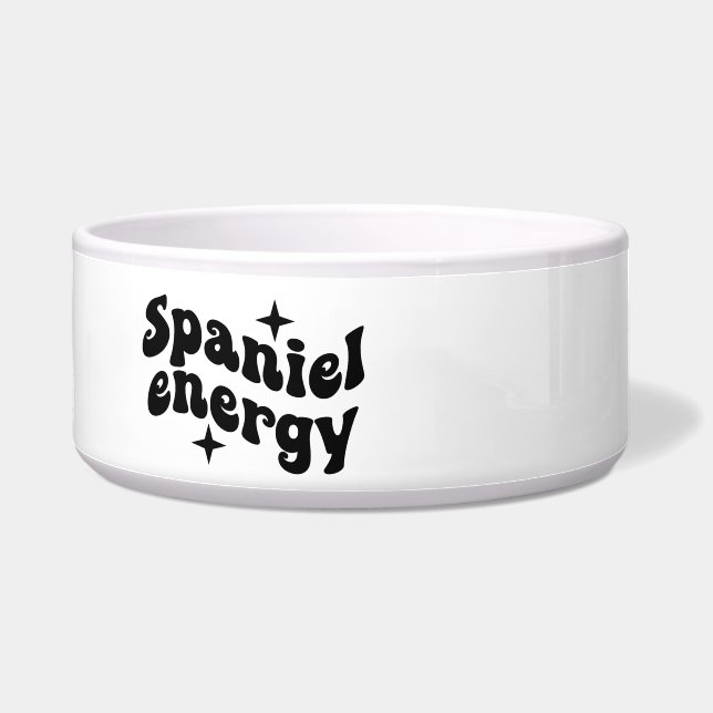 Tigela Spaniel Energy Cerâmica Dog Bowl (Esquerda)