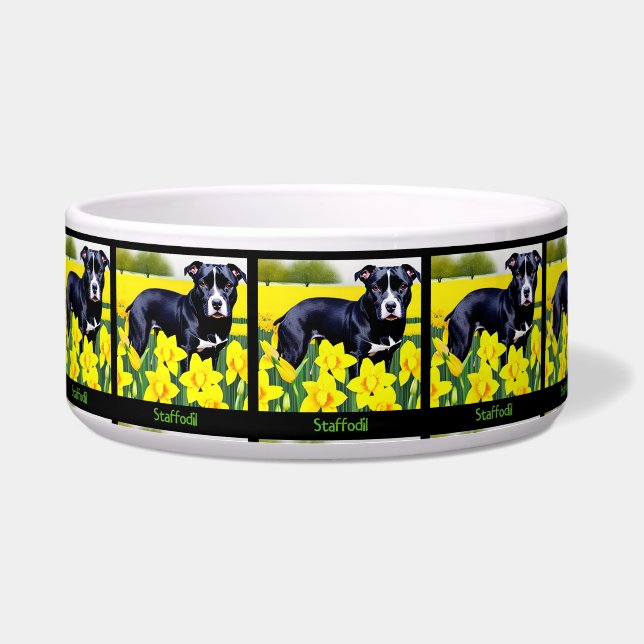 Tigela Staffodil - Staffy no Daffodils (Frente)
